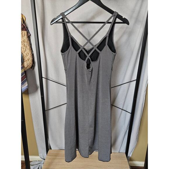 Prana Rebecca Black & White Stripped Dress Size M - Picture 3 of 10